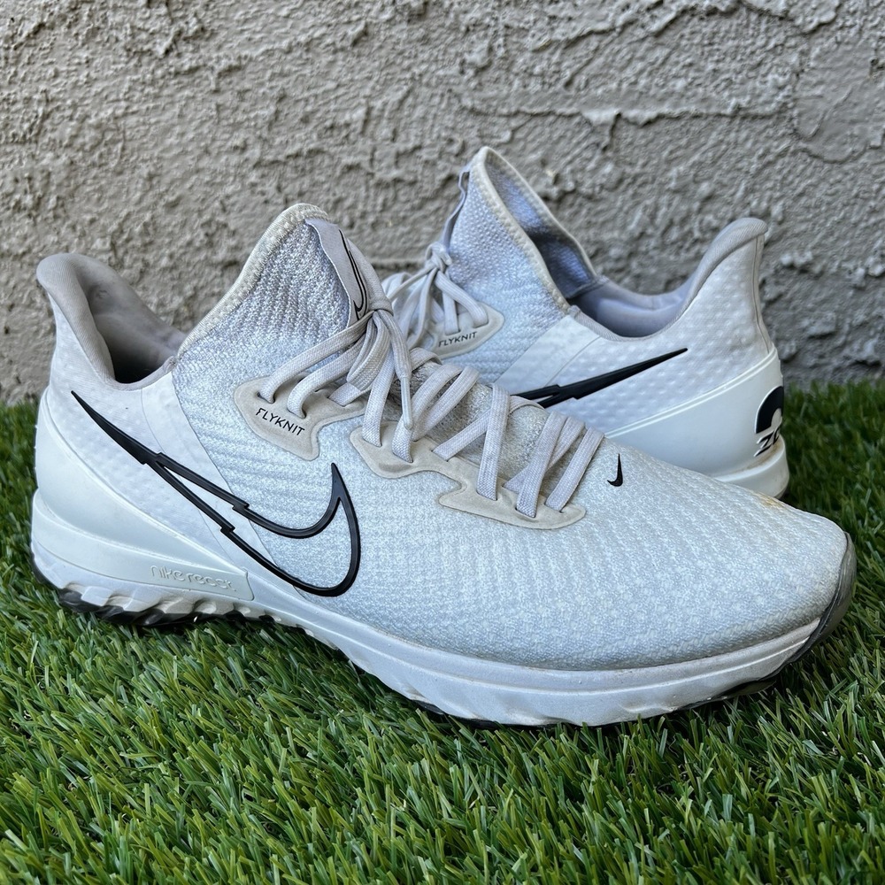 Nike Shoes Men Size 11.5 Air Zoom Infinity Tour Flyknit Golf White Black